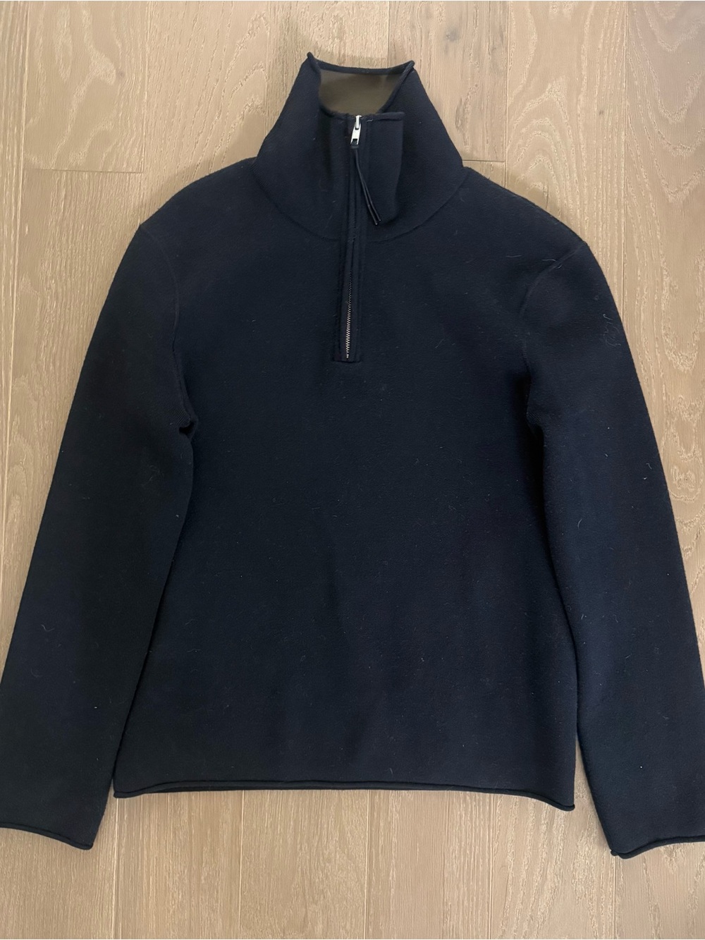 Tiger of Sweden Merino Wool Half Zip Sweater Black XS Designer